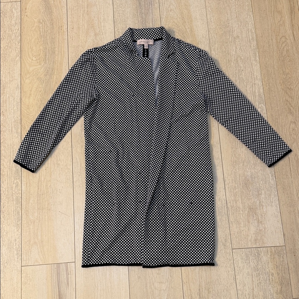 Philosophy Black & White Polka Dot Cardigan Size M